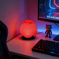 Lampe de nuit en forme de rose alimentée par USB, LED en silicone avec contrôle tactile, changement de couleur pour la chambre de bébé et l'éclairage de la chambre d'enfant