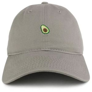 Casquettes de baseball 6 panneaux personnalisées brodées en gros, style sportif, motif fruit avocat, casquette de papa vintage, casquette en coton uni, caractéristique tissu courant - Product Image 2