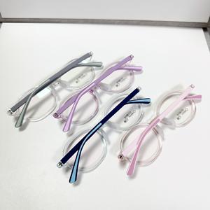 Danyang – lunettes transparentes rondes pour enfants, monture complète antidérapante, verres en résine CX18019 rose - Product Image 3