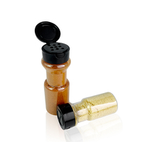 Bouteille d'épices vide transparente de 100ml 150ml 200ml avec couvercle rabattable Double couvercle ouvert pot de salière poivrière en forme de cylindre
