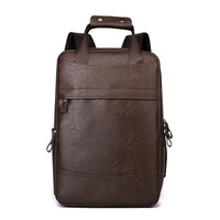 Sac à dos pour ordinateur portable en cuir PU pour homme, imperméable, de haute qualité, pour les affaires, les loisirs, les voyages, à porter sur les deux épaules