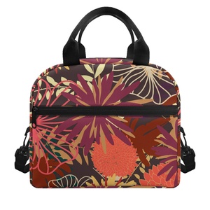 Luxury-Goods Custom Hawaiian Pattern Insulated Handle Lunch Picnic Cooler <strong>Bag</strong> Designer School Work Travel Portable <strong>Delicacy</strong> OEM - Product Image 3