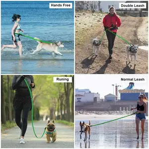 Small Waterproof PVC Coated Nylon Pet Leash Multifunctional Adjustable Soft Outdoor Sport Dog Leads Solid Animal Pattern Rivet