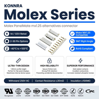 Conector de Cableado Automotriz Personalizado con Paso de 1.25mm, Equivalente a Molex PanelMate, Surtido de 2 a 10 Pines