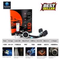 Phares LED de voiture SunRise P2 9005 12V 110W 11000LM 6500K IP67 Étanche Système de refroidissement Canbus Plug and Play Adaptation universelle