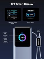 UGREEN Nexode Power Bank pour Ordinateur Portable 25000mAh 200W Charge Rapide Chargeur Portable Câble Rétractable Intégré & Écran Intelligent 4 Sorties