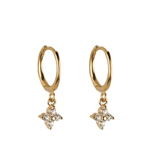 Boucles d'oreilles ROXI S925 en argent sterling, style INS, diamant géométrique, luxe léger, pour femme - Product Image 1