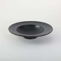 Vaisselle de restaurant au design moderne, assiettes à salade en plastique, bol en mélamine pour la restauration, passe au lave-vaisselle, incassable, bol à salade noir