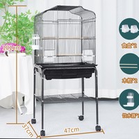 Grande cage à perroquets en métal pour l'élevage d'oiseaux, idéale pour les Myna, les Peony, les Budgies, plusieurs spécifications