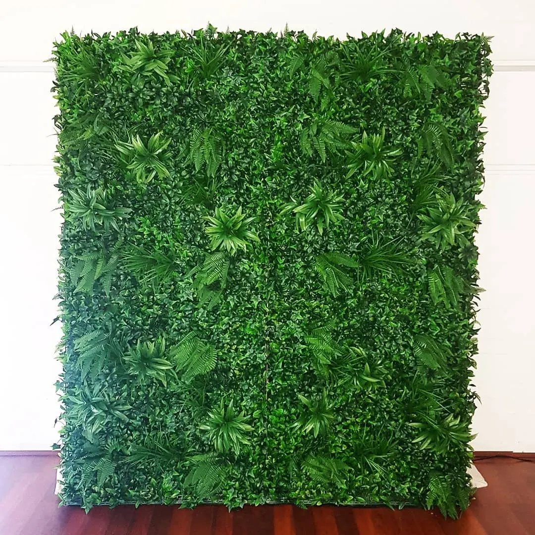 Décoration d'événement de douche de bébé plantes et fleurs artificielles tapis mural haie verticale jardin herbe mur panneau mural vert toile de fond