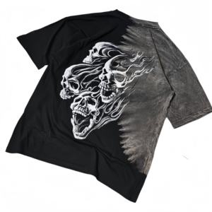 เสื้อยืดคอกลมแขนสั้นพิมพ์ลายผ้าไหม/ผ้าฝ้ายทรงโอเวอร์ไซส์สำหรับผู้ชายฤดูร้อน ไซส์ใหญ่ ขายส่ง - Product Image 2