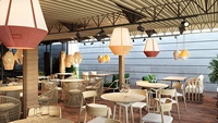2022 Design d'intérieur temporaire de Restaurant, comptoir de Bar à café, Design de meubles de Bar de Restaurant Commercial