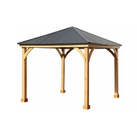 Gazebo extérieur en bois de style chinois moderne cour villa jardin pavillon de loisirs terrasse auvent en bois massif pergola en bois