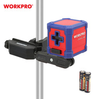 Niveau laser à faisceau rouge auto-nivelant WORKPRO, outils laser à lignes croisées horizontales et verticales