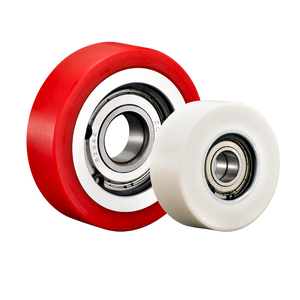 Tùy chỉnh thang cuốn Bước Con lăn 6204 2rs vòng bi Polyurethane hướng dẫn con lăn cao su băng tải ròng rọc ổ bánh xe AGV con lăn - Product Image 2