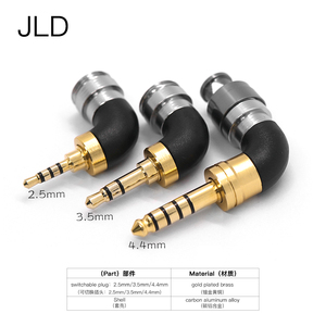 Адаптер для наушников HAKUGEI JLD <span class=keywords><strong>Audio</strong></span> Jack, новый, стерео, с выходом AC для пайки, золотое покрытие, штекер для наушников - Product Image 4