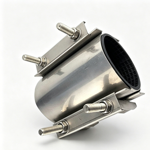 Collier de serrage double bande en acier inoxydable SS-CR pour la réparation des tuyaux en fonte - Product Image 5