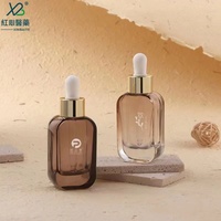 Spot Kreatif 30ml Oval penitis dikemas botol kaca Makeup tahan botol minyak esensial dapat disemprotkan pencetakan layar sutra