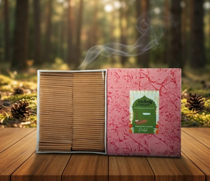 ธูปไม้สนอินเดียออร์แกนิค ยี่ห้อ Pink Sac Attar กลิ่นหอมบำบัด บรรจุกล่อง สำหรับใช้ในบ้านและทำสมาธิ - Product Image 1