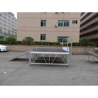 Podium de scène à hauteur réglable 2x1 m Scène modulaire portable en aluminium