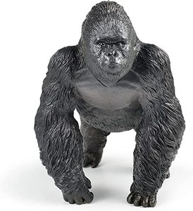 Estatuas de Gorilla negras de resina personalizadas, escultura realista de acero dorado, adornos de animales - Product Image 3