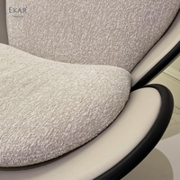 EKAR Chaise moderne style pétale de fleurs Chaise d'appoint élégante pour la maison, le bureau, le salon, les chambres et les coins de lecture pour les hôtels