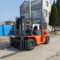 Montacargas Diésel Usado de 7 Toneladas HELI, Caja de Cambios, Motor, Rodamiento - Lado Izquierdo, Anhui, Probado y Certificado, Desplazamiento Lateral Hidráulico