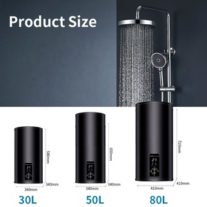 <span class=keywords><strong>Chauffe</strong></span>-<span class=keywords><strong>eau</strong></span> électrique vertical de <span class=keywords><strong>50L</strong></span> à économie d'énergie pour l'extérieur Stockage en plastique Chaudière chaude pour la salle de bain domestique RV Home Car - Product Image 3