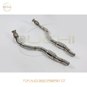 Système d'<span class=keywords><strong>échappement</strong></span> Ouchi de style nouveau, en acier inoxydable, <span class=keywords><strong>tube</strong></span> droit avant, Audi S6 S7 RS6 RS7 C7 4.0T, performance, réglage automobile, 1 pièce - Product Image 5