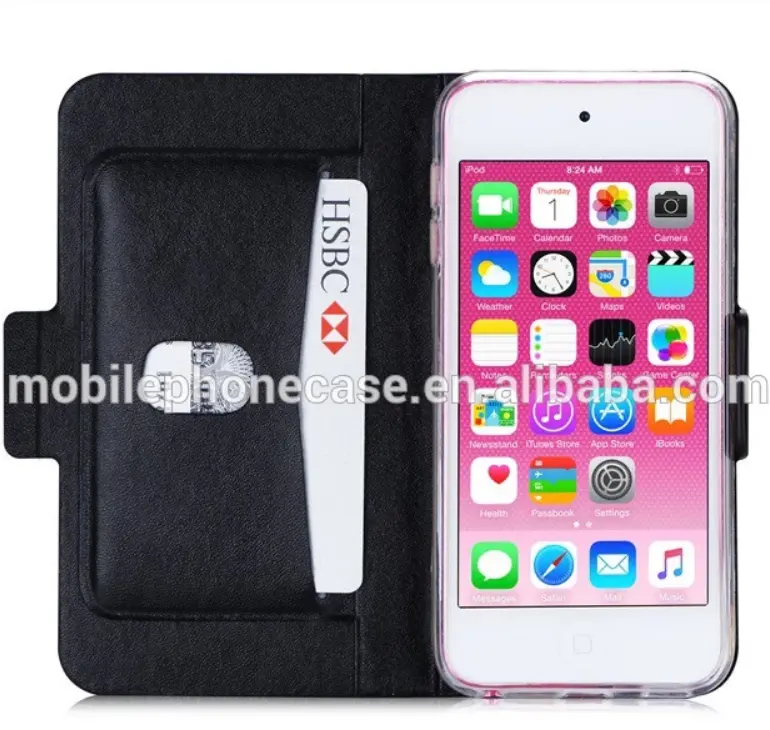 Casing Ponsel Kulit PU Warna-warni Ultra-tipis untuk IPod Touch 6