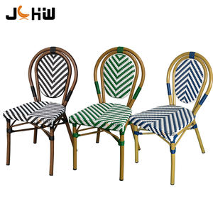 Mobilier <span class=keywords><strong>de</strong></span> jardin extérieur en osier français empilé noir et <span class=keywords><strong>blanc</strong></span> chaise <span class=keywords><strong>de</strong></span> rotin <span class=keywords><strong>Paris</strong></span> chaise <span class=keywords><strong>de</strong></span> bistro <span class=keywords><strong>de</strong></span> jardin en bambou - Product Image 5