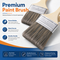 Pinceaux à peinture à poils doux avec manche en bois, fabriqués en usine, personnalisables, brosses de polissage pour meubles