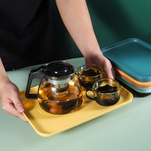 Plastic Serving Trays Solid Color Rectangular Multi Purpose For Home Hotel Restaurant <b>Coffee</b> <b>Table</b> Fruit Dish - Product Image 4