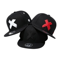 Gorras Snapback Ajustables de 6 Paneles, Estilo Punk Hip-Hop, para Hombre y Mujer, Primavera-Verano, de Algodón Puro, Color Negro, con Visera Plana, Venta al Por Mayor