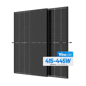Trina tüm siyah güneş panelleri 415W 430W 440W 450 Watt yüksek güç Perc Pv modülü fiyat