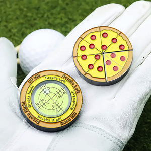 <b>Golf</b> Slope Reader Metal Level Tool With Pizza Design For Outdoor <b>Golf</b> Training Aids - Product Image 2