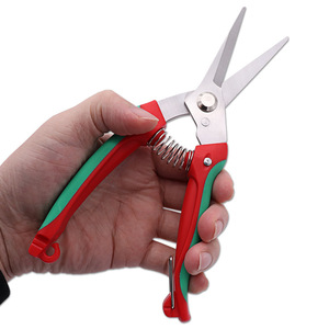 Factory Wholesale Stainless Steel Garden Shears Red Green Handle <b>Pruning</b> <b>Tool</b> For Orchard Fruit <b>Tree</b> Cutting - Product Image 1