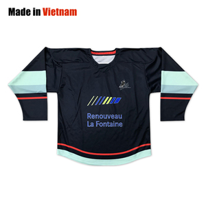 เสื้อฮอกกี้แบบกำหนดเองจากโรงงานเวียดนาม รับผลิตแบบ OEM พิมพ์ลายด้วยเทคนิค Sublimation สำหรับทีมกีฬา แห้งเร็ว ระบายอากาศได้ดี เหมาะสำหรับผู้ใหญ่ทุกเพศ - Product Image 1