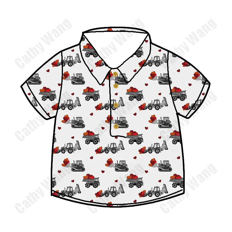 Qingli OEM Kids Tales gone fishing printing T-Shirt Cotton Children Boys Shirts Summer Cartoon Clothes Baby Boy T Shirt