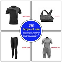 Fil à broder élastique en nylon KINT 150D/210D, bobines plates en cône, vente en gros Zhongshan Guangdong