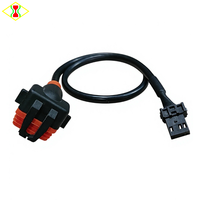 Câble adaptateur femelle coudé pour ballast haute tension D1S avec connecteur universel, câble 3 fils de 40 cm pour ballast de lampe au xénon HID