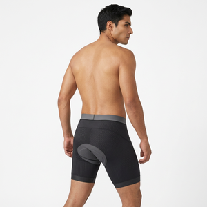 Shorts de cyclisme pour hommes avec rembourrage 3D, tissu respirant et anti-humidité, style ajusté, taille adulte - Product Image 1