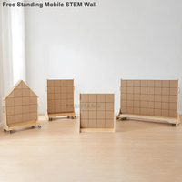 Tableau de jeu éducatif en plastique double face pour blocs de construction interactifs d'intérieur, mur de jeu pour la maison, la maternelle et la garderie, activité STEM