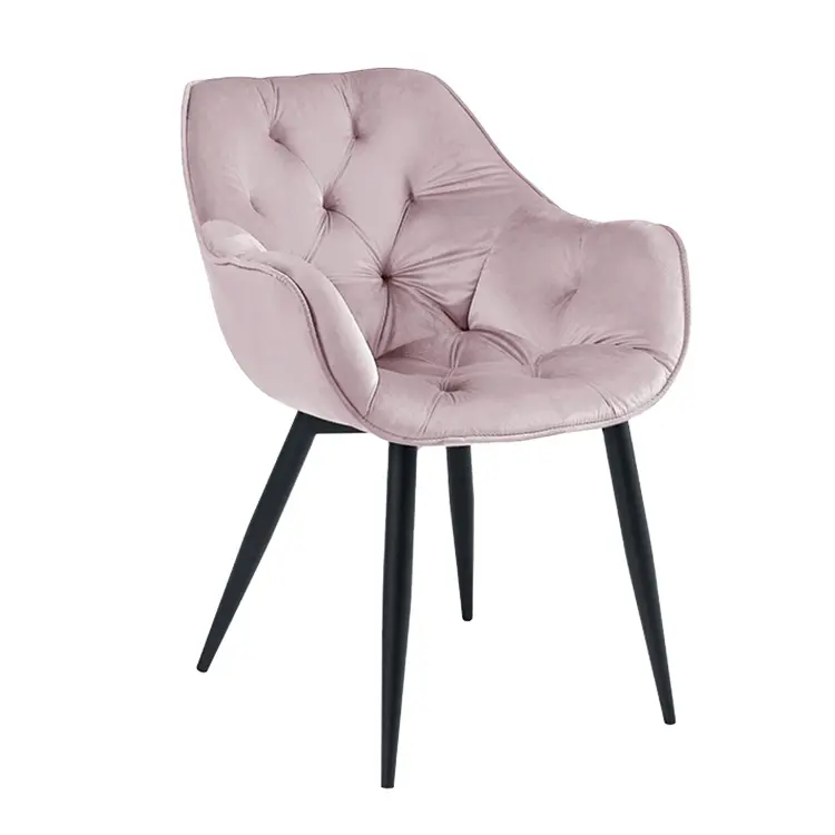 Chaise pivotante rose créative style danois, fauteuil avec bras de salle à manger doré, chaises empilables, vente en gros, meubles de Restaurant, rouge, Patchwork moderne