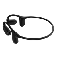 Headphone Bluetooth Open Ear dengan Mikrofon, Headset Nirkabel Peredam Kebisingan dengan Tombol Mute yang Dirancang untuk Rapat
