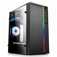 Caja de PC Micro ATX de Alta Calidad con Frente de Malla, Torre de Acero SPCC, Compatible con PSU ATX, Chasis Personalizado para Juegos y Oficina, Accesorios de Computación