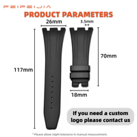 Uhrenarmband für AP Royal Oak Offshore, Langlebiges Atmungsaktives Sport-TPU-Silikon-Ersatzarmband für Audemars Piguet Royal Oak