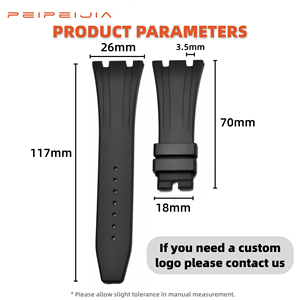 <strong>Watch</strong> Band for AP Royal Oak Offshore, Durable Breathable Sport TPU Silicone Replacement Strap for <strong>Audemars</strong> Piguet Royal Oak - Product Image 2