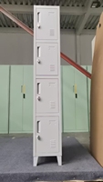 Mini casier individuel en métal coloré à porte unique avec pieds sur pied Mini casier de rangement Armoire machine à 2 étagères