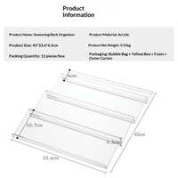 Étagère à épices minimaliste en plastique à 4 niveaux pour comptoir de cuisine avec tiroir, pour bocaux à épices et bouteilles d'assaisonnement
